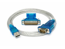 Monoprice USB 2.0 to RS-232 DB-9 Male and DB-25 Male Serial Converter Cable,