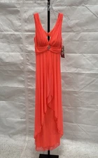 Blondie Nites Hi-Low Sleeveless Back Cut Out Prom Dress W/Embellishment Size 3