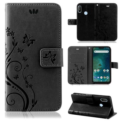 Handyhülle Flip Cover Wallet Case für Xiaomi Redmi Note 8 Pro Schwarz