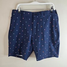 Walter Hagen Mens P11 Performance Golf Shorts Navy Sailing Flag Geo Size 36 NEW