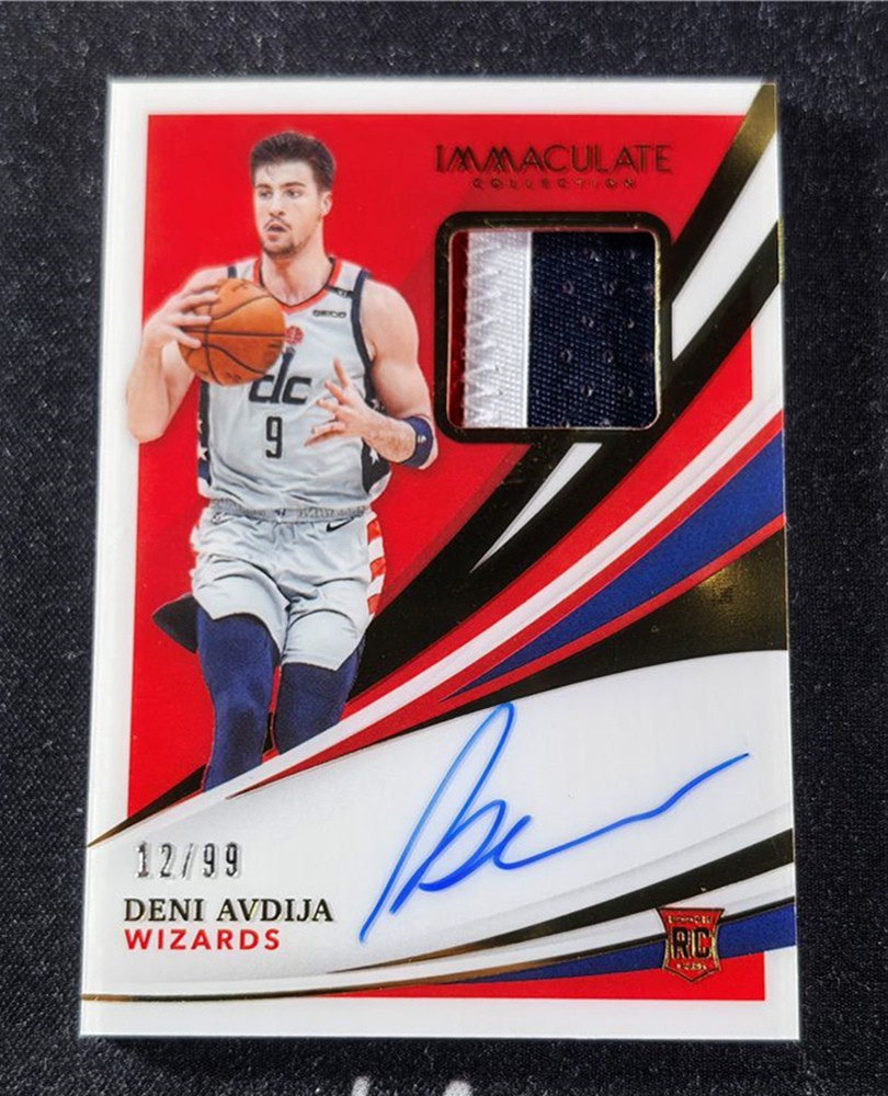 2020-21 Panini Immaculate Deni Avdija #105 Rookie RC Jersey Patch Auto RPA /99