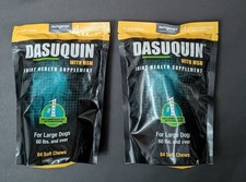 2X NUTRAMAX DASUQUIN 84 SOFT CHEWS FOR LARGE DOGS Ex Dates 6-27
