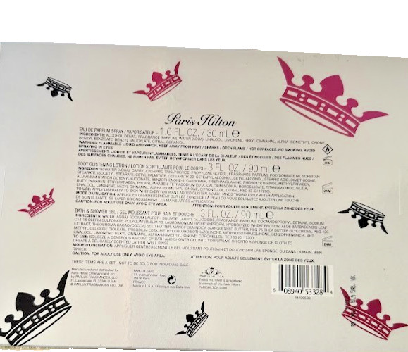 Paris Hilton Women 3Pc Gift Set EDP 1 oz-B Lotion- Shower gel 3 oz Each NIB
