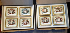 Lot of 2 Boxes ESTELLO FRANCE CERAMIC PLACE CARDS - 8 pieces - Unique Graphics!