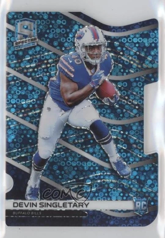 Devin Singletary Panini Spectra #180 Neon Blue Die-Cut