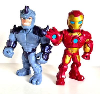 Mega Mighties Rhino und Iron Man Marvel Super Hero Adventures Figurenset