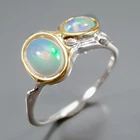 Handmade Natural Opal Ring 925 Sterling Silver Size 7 /R472784
