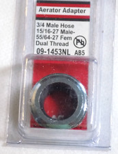 Aerator Adapter 3/4 Male Hose 15/16-27M 55/64-27F Dual Thread Lasco 09-1453NL