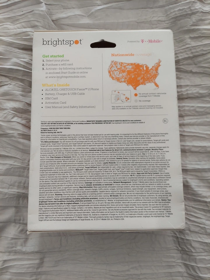 Brightspot Alcatel one touch Fierce 2 Prepaid phone Powered by T-MOBILE - Image 2 of 4