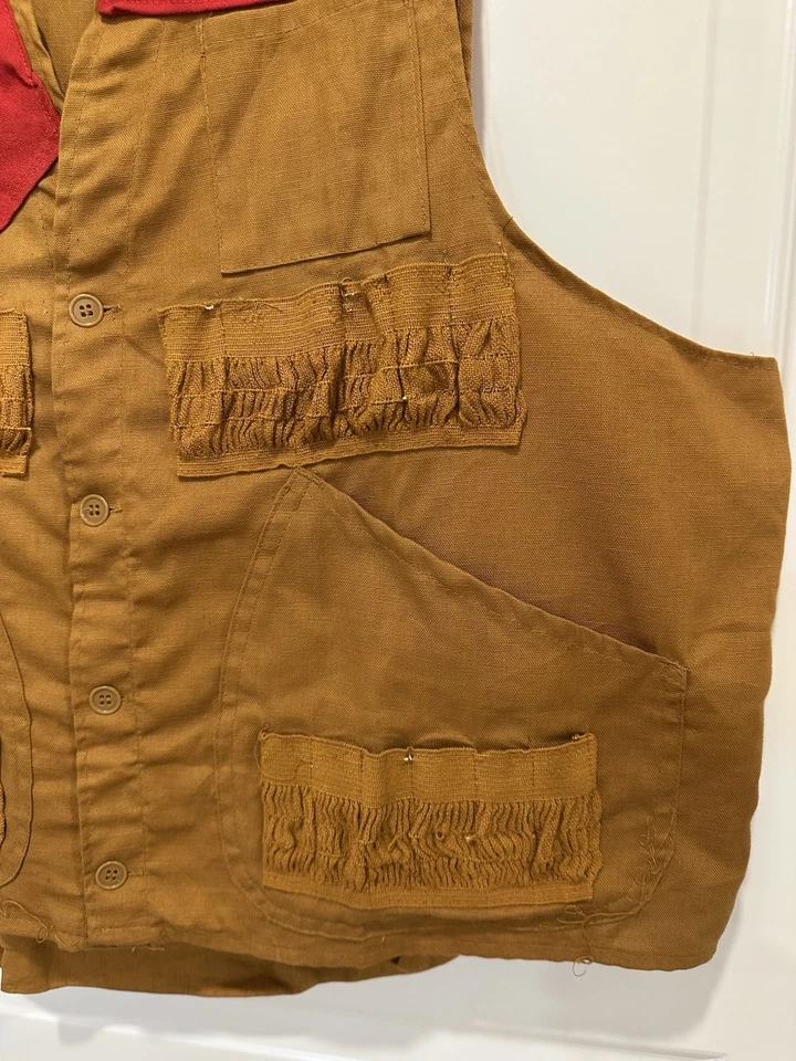 Mens Size XL Vintage Redhead Canvas Hunting Vest 70’s Bird Shotgun Bird Bag - Image 4 of 4