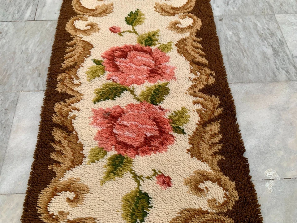 Alfombra Rya sueca vintage de 2x3 pies alfombra suave escandinava alfombra de lana para dormitorio alfombra mullida Foto 2 de 4