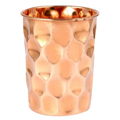 Pure Copper Tumblers Glass Diamond Drinking Cup Mug For Ayurveda Health Benefits