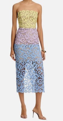Milly Womens Purple Kait Lace MIDI Dress Size 0