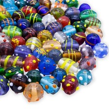 Assorted Glass Lampwork Murano Beads Bulk Mix for Bracelets  Necklaces