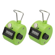 Pitch Counter Clicker, 4-Digit Number Clicker for Counting 2 Pcs Green