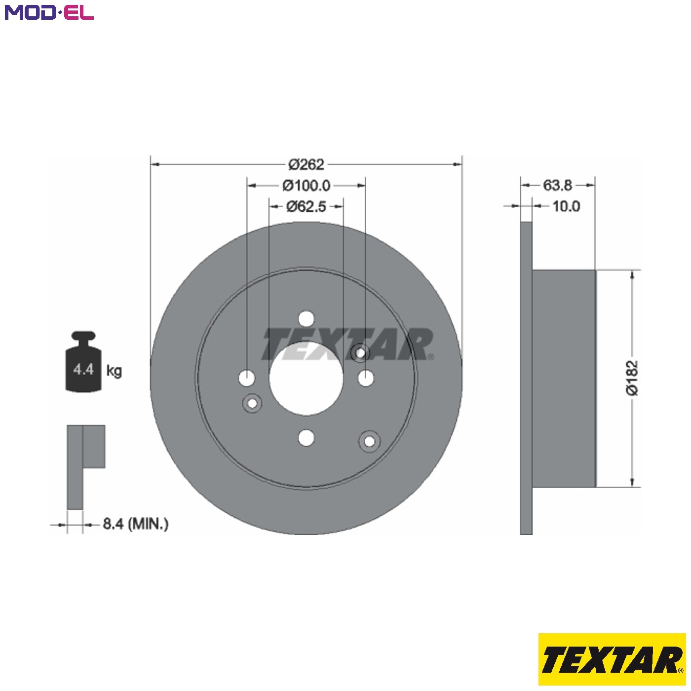 2x BRAKE DISC 92161303 FOR HYUNDAI ACCENT/i25/IV/GYRO/II/III FLUIDIC/VERNA TB