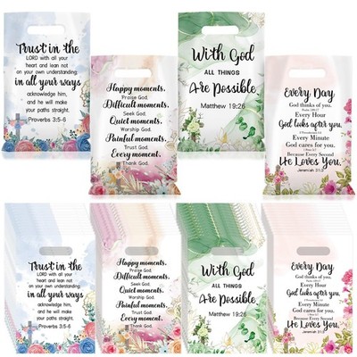 Yinder 200 Pcs Christian Gift Bags with 1 Count (Pack of 200), Multicolor 