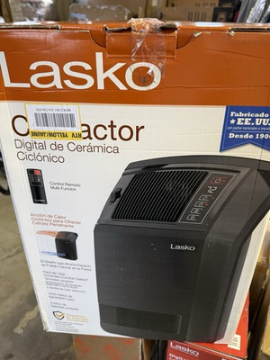 #ad #ad Lasko 23 in. Cyclonic Ceramic Console Heater Remote Control Black Electric $74.99