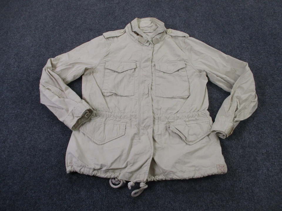 Chaqueta Denim Supply Ralph Lauren Mujer L Beige Lona Guía Exterior Carga Senderismo Foto 2 de 4