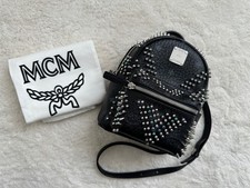 MCM xMini Babyboo Rucksack mit Swarovskisteinen schwarz Umhängetasche