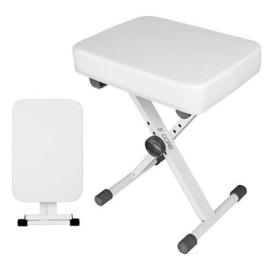 5 Core Keyboard Bench 3'' Padded Piano Stool Adjustable 20.5'' Heavy Duty Portable