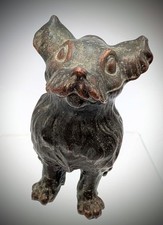 RARE 1940 3 FACED SPANIEL DOG METAL FIGURINE BRONZE FINISH BY ARTHUR LINDWALL