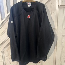 VTG MAJESTIC New Jersey Devils Sweater Mens 2XL NHL Hockey Therma Base Pullover