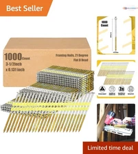 Framing Nails 21 Degree Galvanized Ring Shank 3-1/2 Inch All Pressure Treated