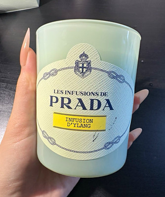 Prada Les Infusions Infusion d'Ylang Scented Candle Jar Glass White 5.82oz