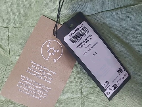NWT Vero Moda Size XS Green Linen Blend Pants - Picture 6 of 13