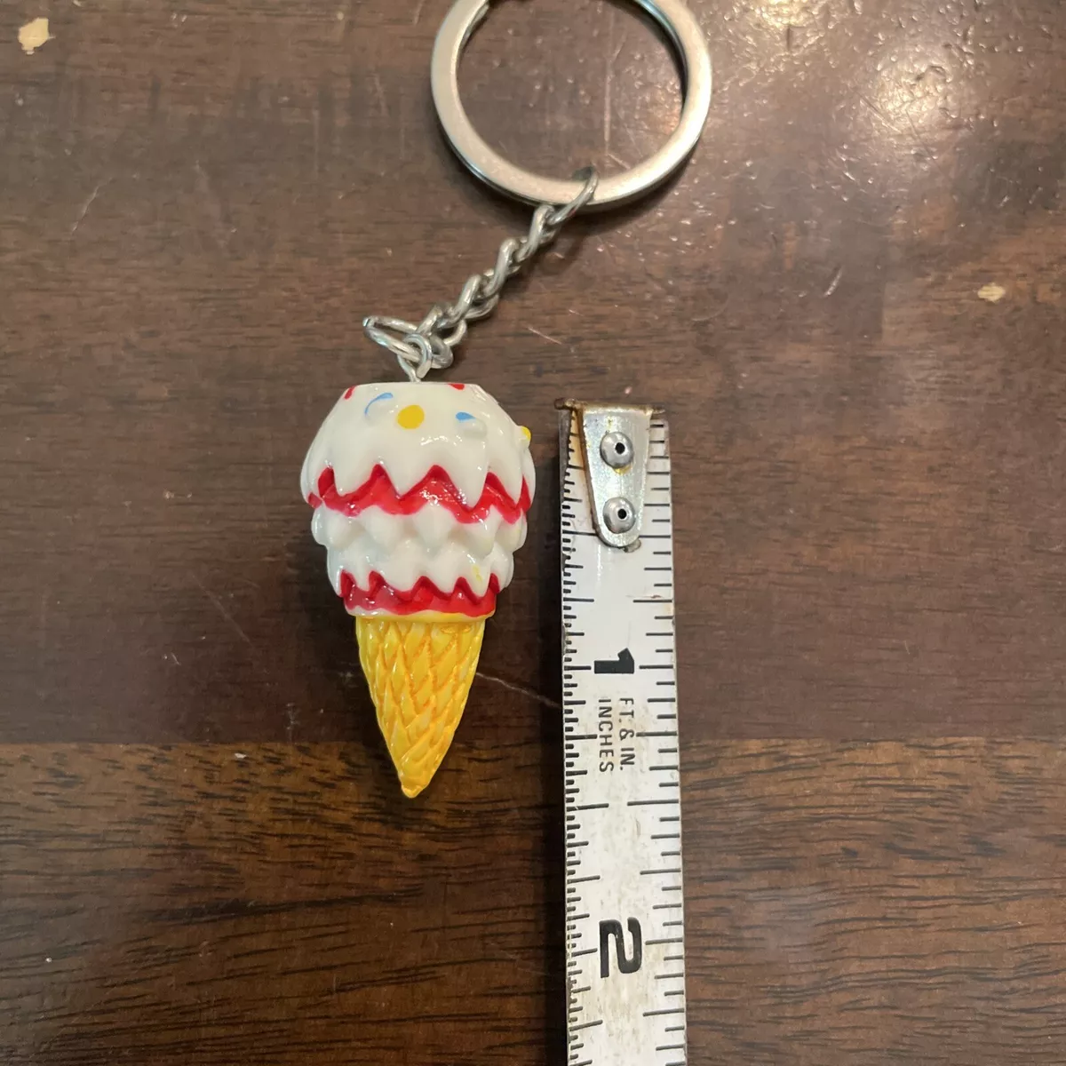 Ice cream shop cone keychain
