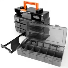Small Parts Organizer Box Clear Tackle Box Organizer With 4x12 Compartments Remo