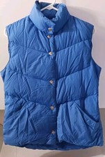 Vintage REI Womens 1970s Goose Down Vest Blue