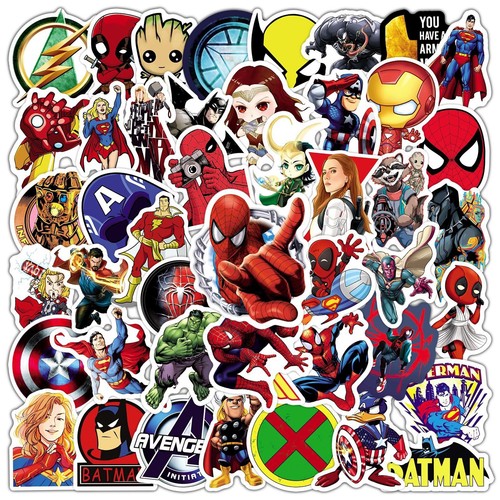 uk marvel stickers hydro flask 50 pcs spiderman cartoon phone laptop sticker new ebay