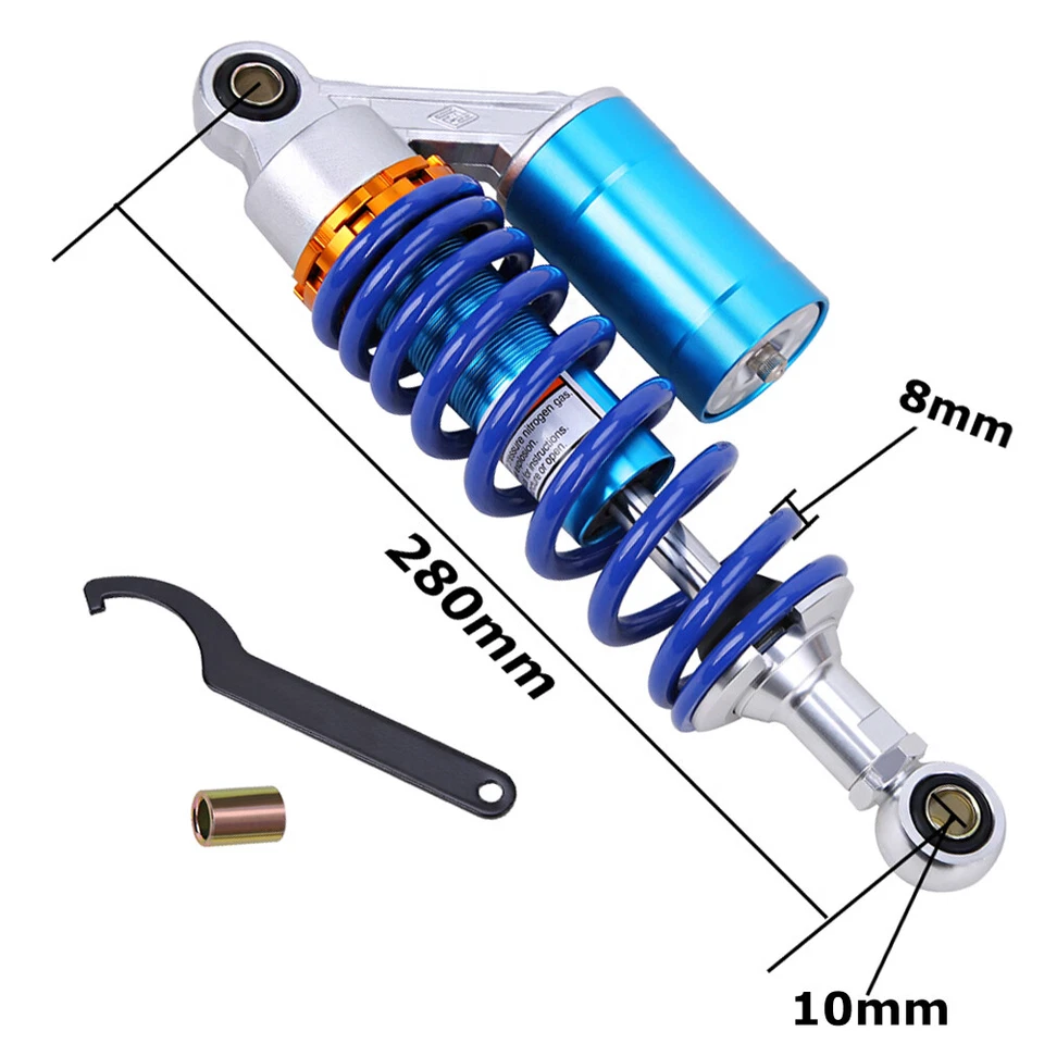 11" Rear Shocks Absorber for 50cc 70cc 90cc 110 125cc 150cc Dirt Bike Mini Bike Foto 4 de 4