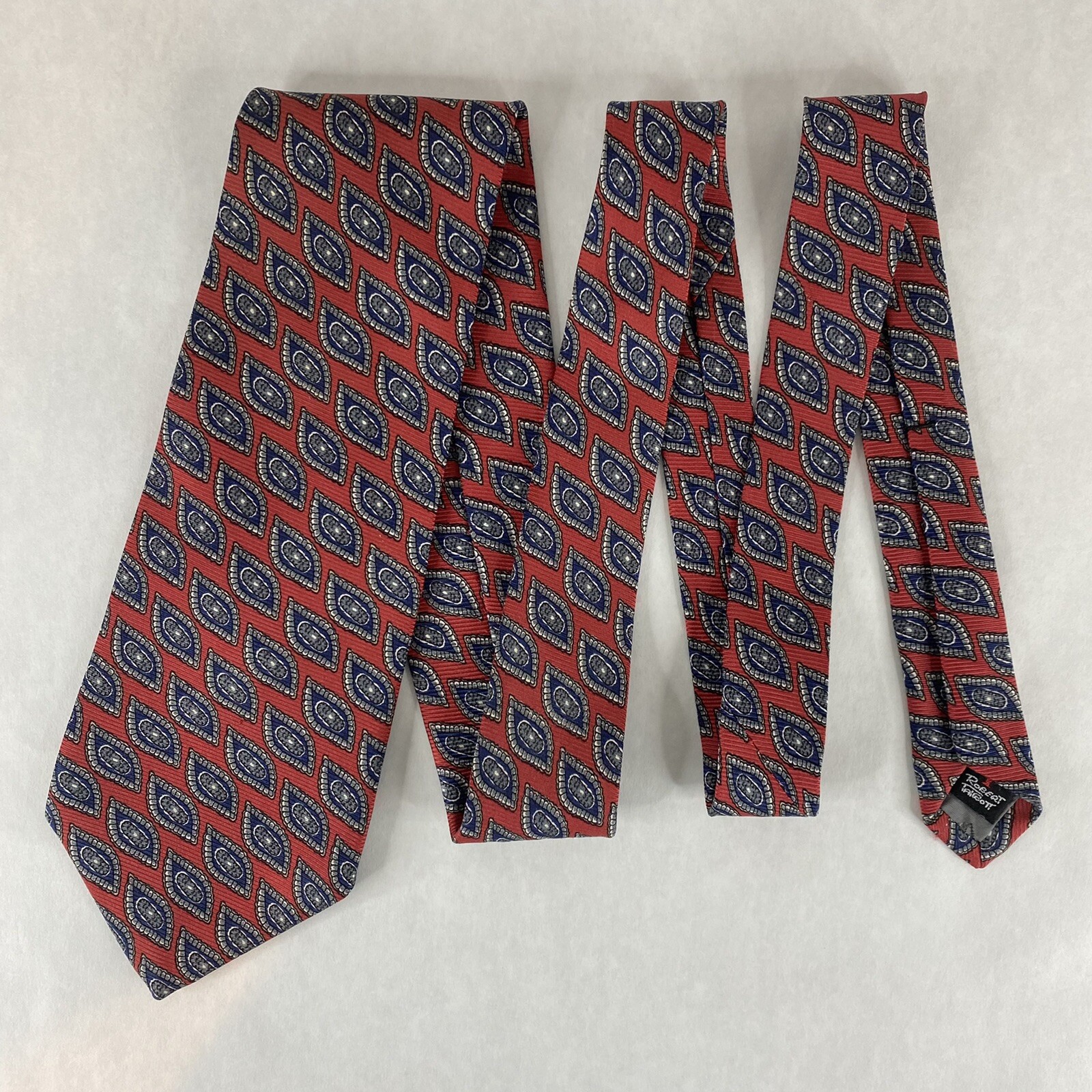 Robert Talbott Nordstrom Peach Finest Silk Hand-Printed in Italy Vintage Tie image 2