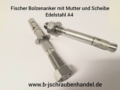 Fischer Bolzenanker+ Mutter+Scheibe FAZ II 20/30 Edelstahl A4 Art.-Nr. 501426