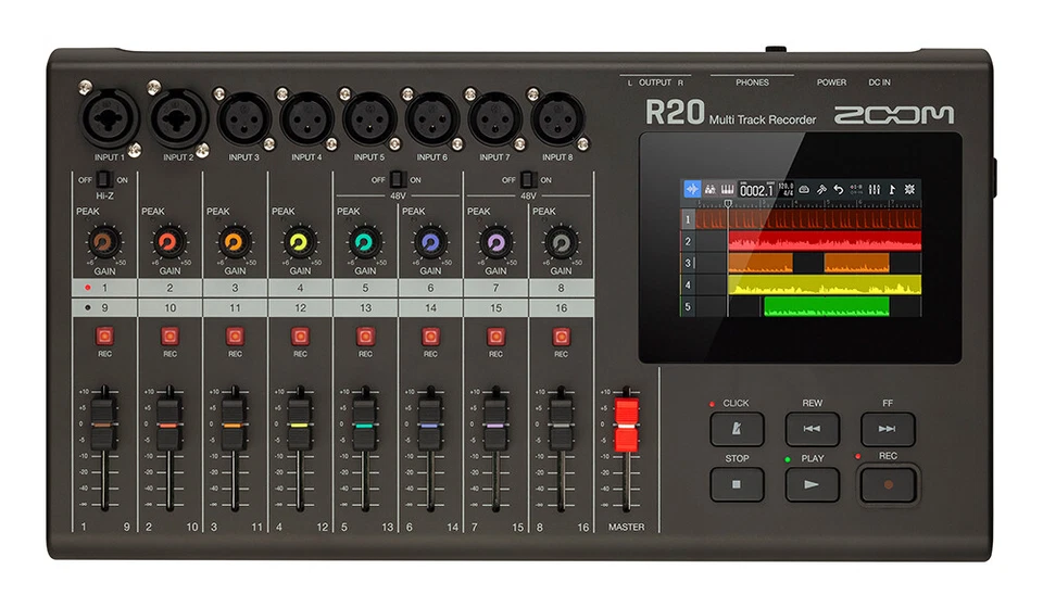 ZOOM R20 Multi-Track Recorder USB Audio Interface Full-color LCD Touchscreen NEW - Image 2 of 4