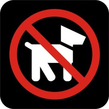 No Pets International Symbol Window Wall Vinyl Decal Sticker