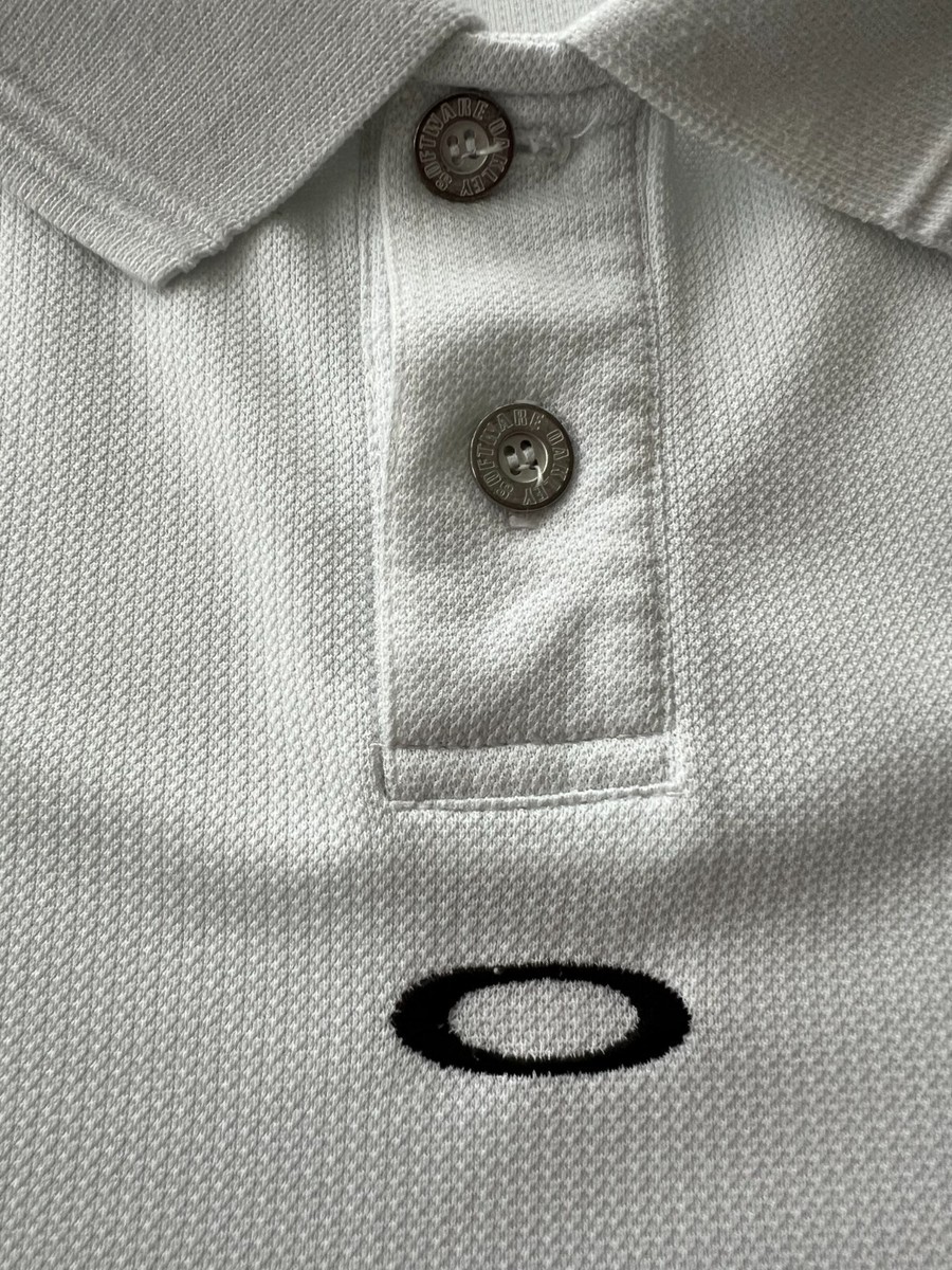 Vintage 90s Oakley Center Logo White Polos T-shirt | eBay