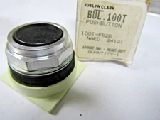 ✌️NEW JOSLYN CLARK BLACK PUSH BUTTON 100T-PB2B 600VAC