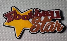 Football Star Red Title. Scrapbook, Card Making Paper Piecing