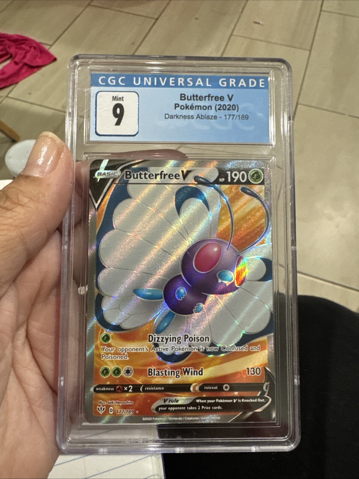 Butterfree V Darkness ablaze CGC universal Grade 9