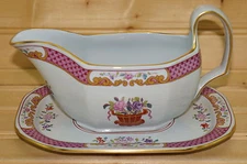 Spode Lord Calvert Y5351 Gravy Boat or Sauce Bowl & Underplate, 7 1/4" x 5 1/4"