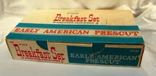 Vintage 1960's Anchor Hocking 15 Piece Breakfast Set NEW IN BOX Early Americana