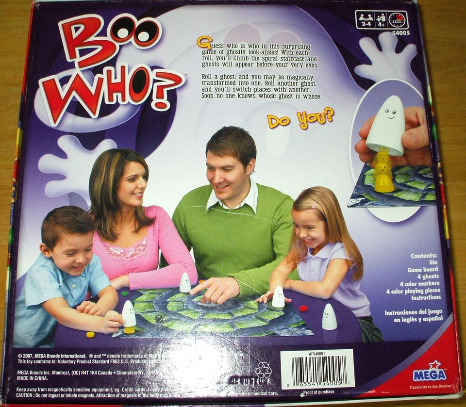 Boo Who? Board Game 2007 HALLOWEEN Ghostly Who is Moving Who COMPLETE & EXCELENT - Image 2 of 2