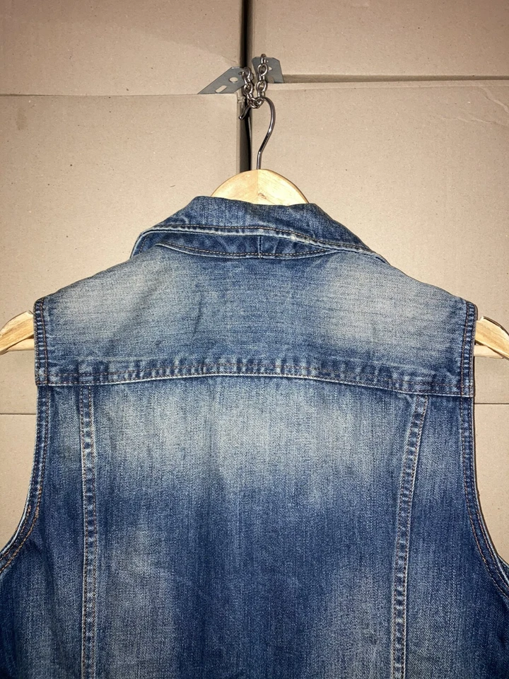 G-STAR RAW VINTAGE MEN’S DENIM VEST GILET BLUE SIZE M CASUAL Y2K STREET WEAR - Image 3 of 4