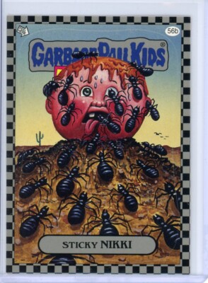 Topps Garbage Pail Kids Flashback 1 STICKY NIKKI 56B SILVER PARALLEL Sticker