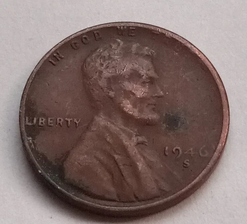 1946 S Lincoln Wheat Penny 1C One Cent Coin FREE SHIPPING Penn-153
