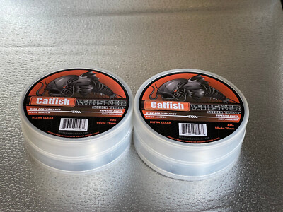 2 x Catfish Whisker Angelschnur seeker tackle ultra clear 60lb 50yds 70mm Mono